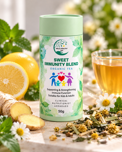 Sweet Immunity Blend – Organic Immune Support Tea for Kids & Adults | Fruity Antioxidant Herbal Blend